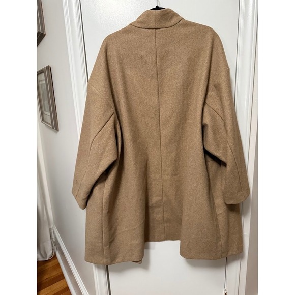 Old Navy Long Line Camel Cardigan Jacket Large Peacoat Neutral Quiet Luxury 2X - Picture 5 of 6